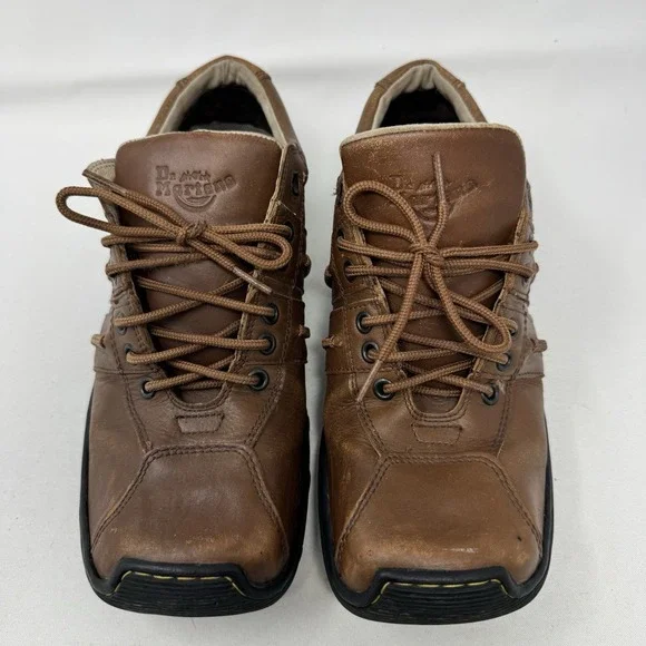 Dr Martens 90s Y2K Air Wair Brown Leather Shoes Mens 10 EU 43 Womans 11 Classic - Picture 3 of 10